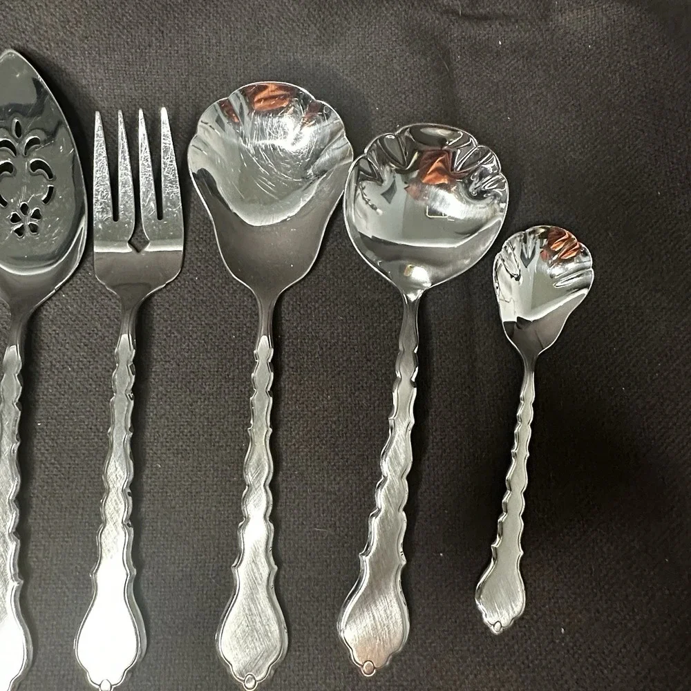 ONEIDA CELLO Serving Set 13 Casserole Pierced Pie Gravy Sugar Jelly Solid Spoons